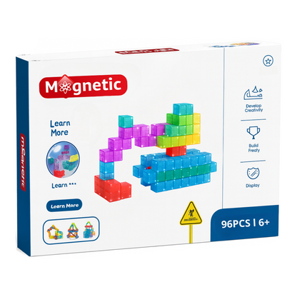 Set Juego de Bloques Magneticos 96 Piezas Construccion Niños