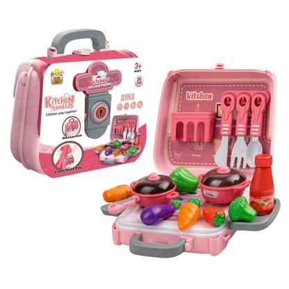 Set Maleta Maletin De Cocina 3 En 1 Infantil Niños Juguete