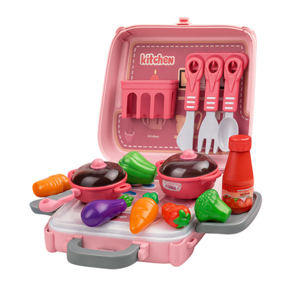 Set Maleta Maletin De Cocina 3 En 1 Infantil Niños Juguete