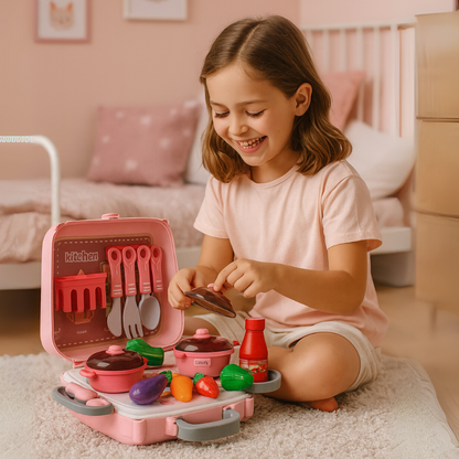 Set Maleta Maletin De Cocina 3 En 1 Infantil Niños Juguete