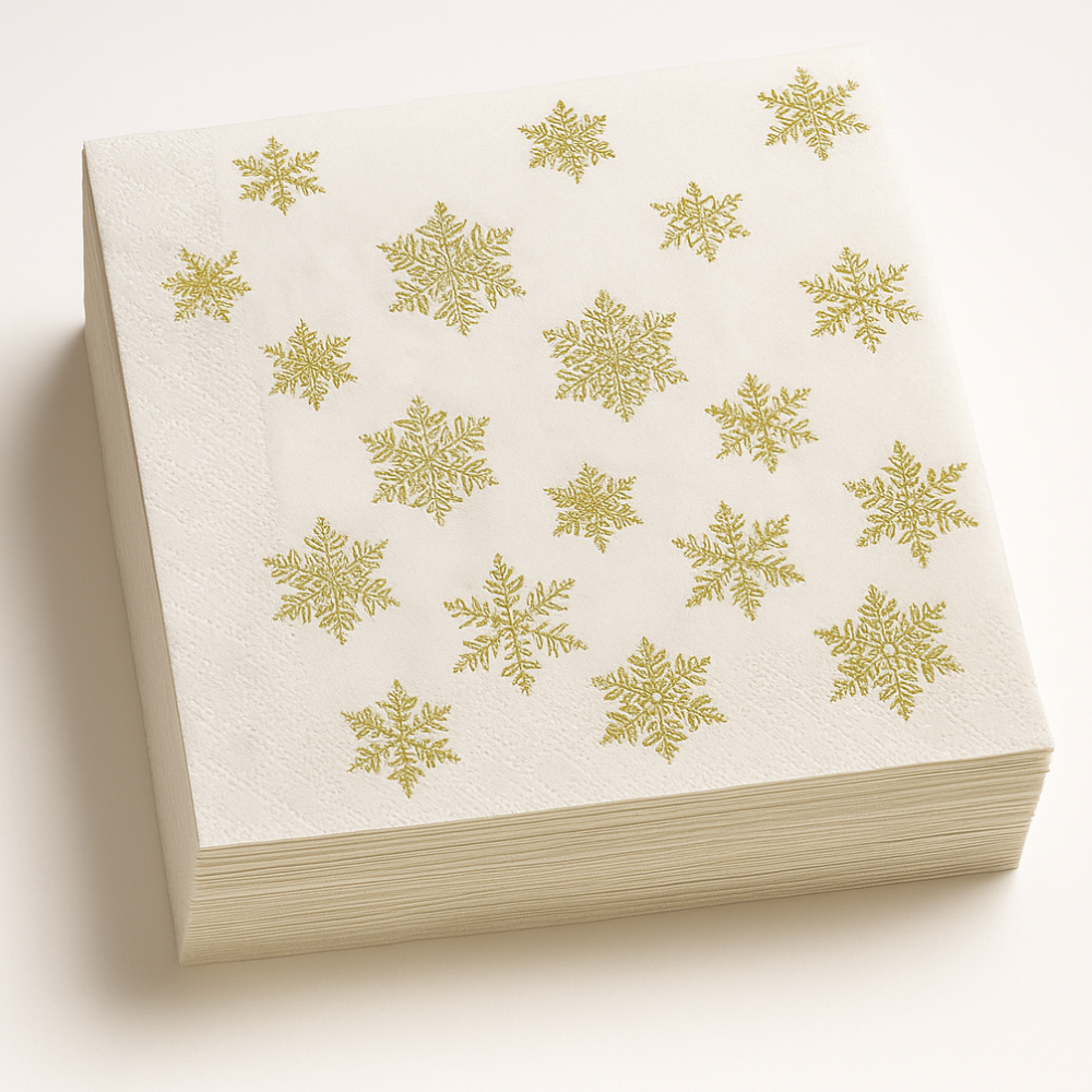 Set de 40 Servilletas Navideñas Con Diseños Variados Decorativos