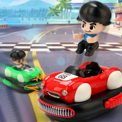 Set de Autitos Chocadores a Control Remoto Piloto Bumper Car (Verde y Naranjo)