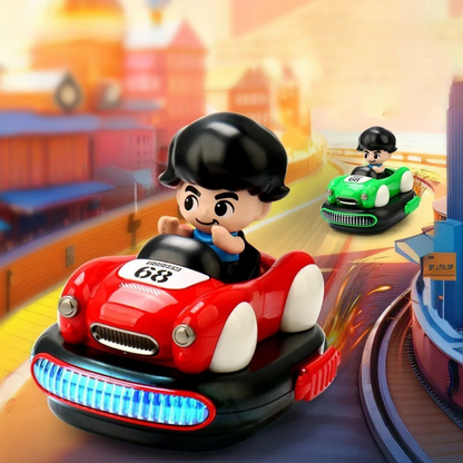 Set de Autitos Chocadores a Control Remoto Piloto Bumper Car (Verde y Naranjo)