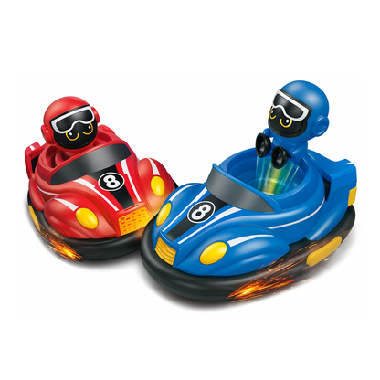 Set de Autitos Chocadores a Control Remoto Piloto Go Kart