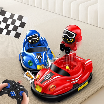 Set de Autitos Chocadores a Control Remoto Piloto Go Kart