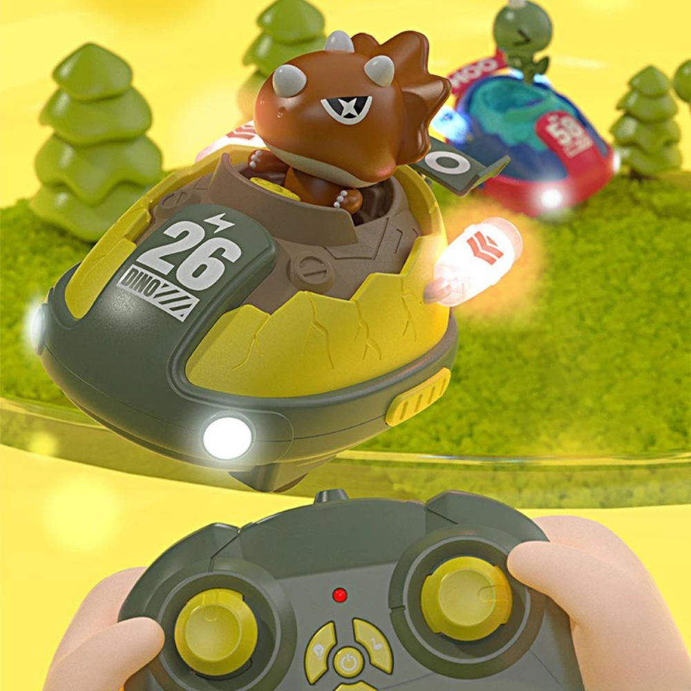 Set de Autitos Chocadores a Control Remoto Piloto Saltarin