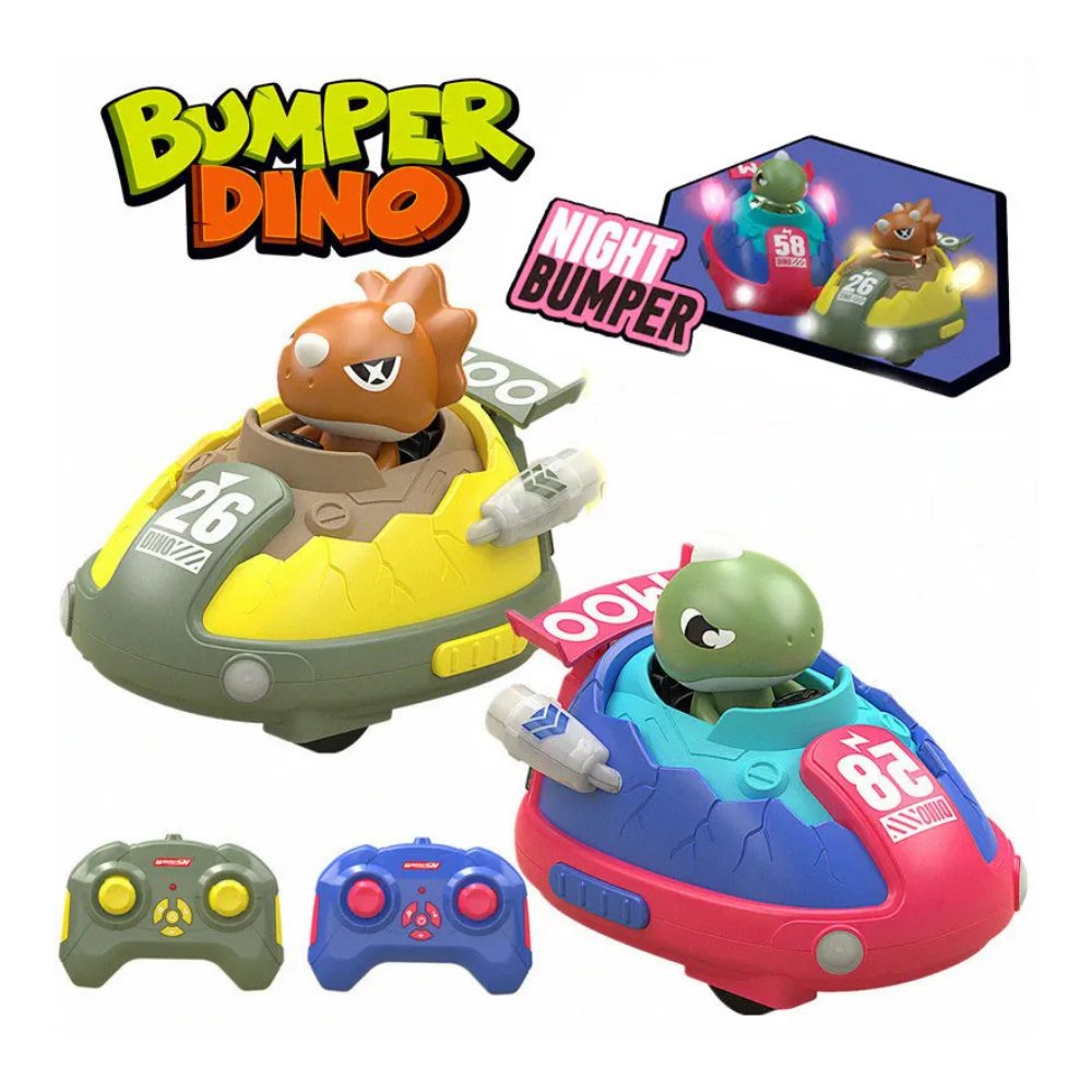 Set de Autitos Chocadores a Control Remoto Piloto Saltarin