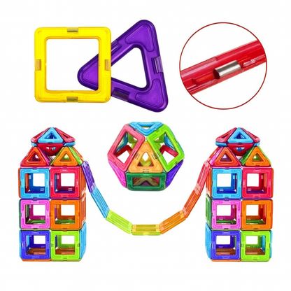 Set de Construccion Magnetico Piezas Magneticas 118 Piezas