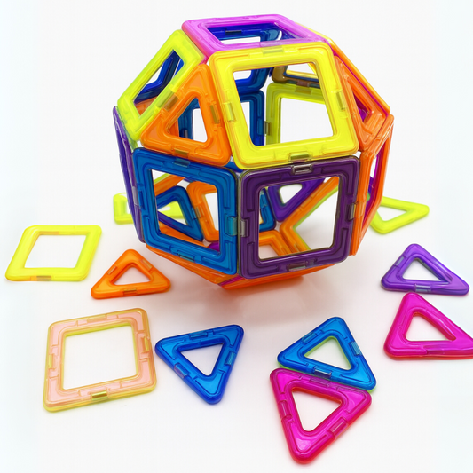 Set De Construccion Magnetico Piezas Magneticas 64 Piezas