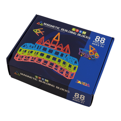 Set de Construccion Magnetico Piezas Magneticas 88 Piezas