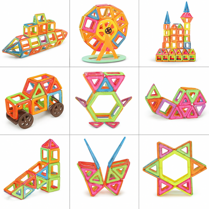 Set de Construccion Magnetico Piezas Magneticas 88 Piezas