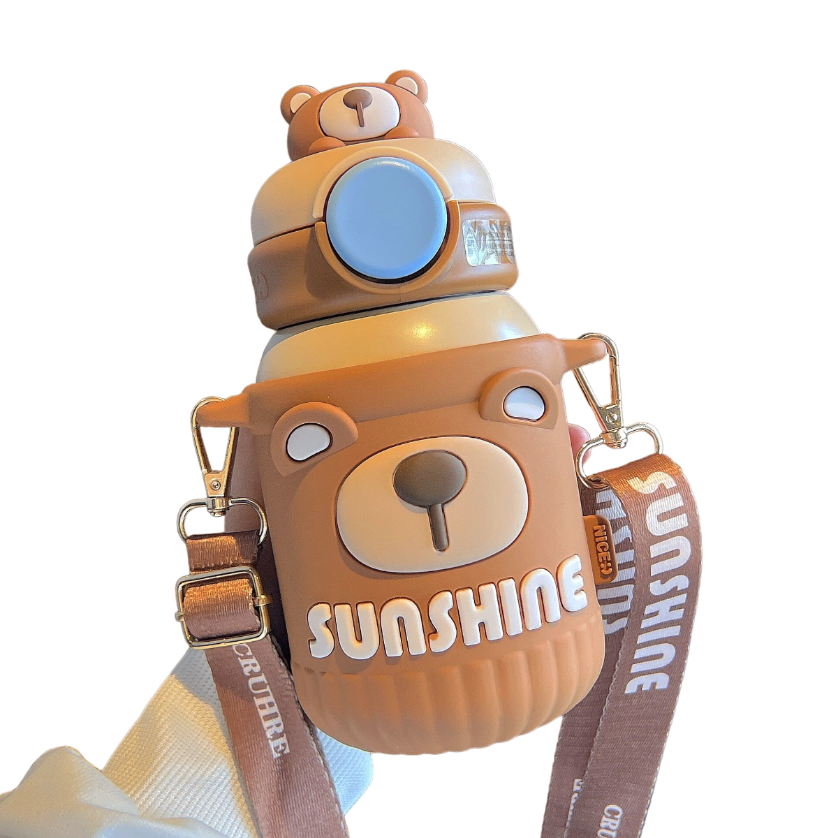 Termo Botella Termica Diseños Kawaii Cute 550 Ml Con Correa