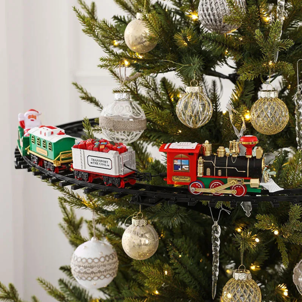Tren Navideño Electrico Para Arbol Navidad Decorativo Pino