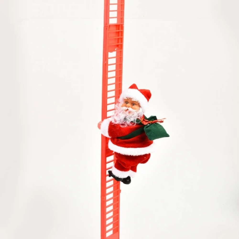 Viejo Pascuero Santa Sube y Baja Escalera Decoracion Navidad