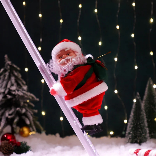Viejo Pascuero Santa Sube y Baja Escalera Decoracion Navidad